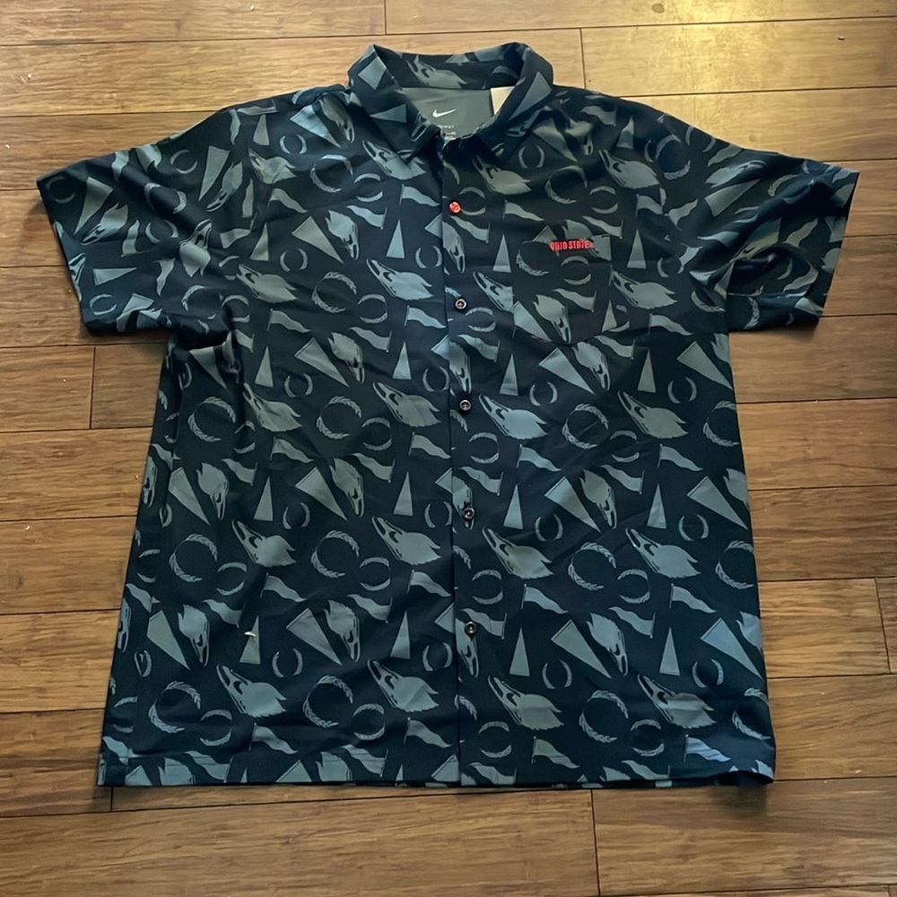 Nike Dri Fit Ohio State Button Up